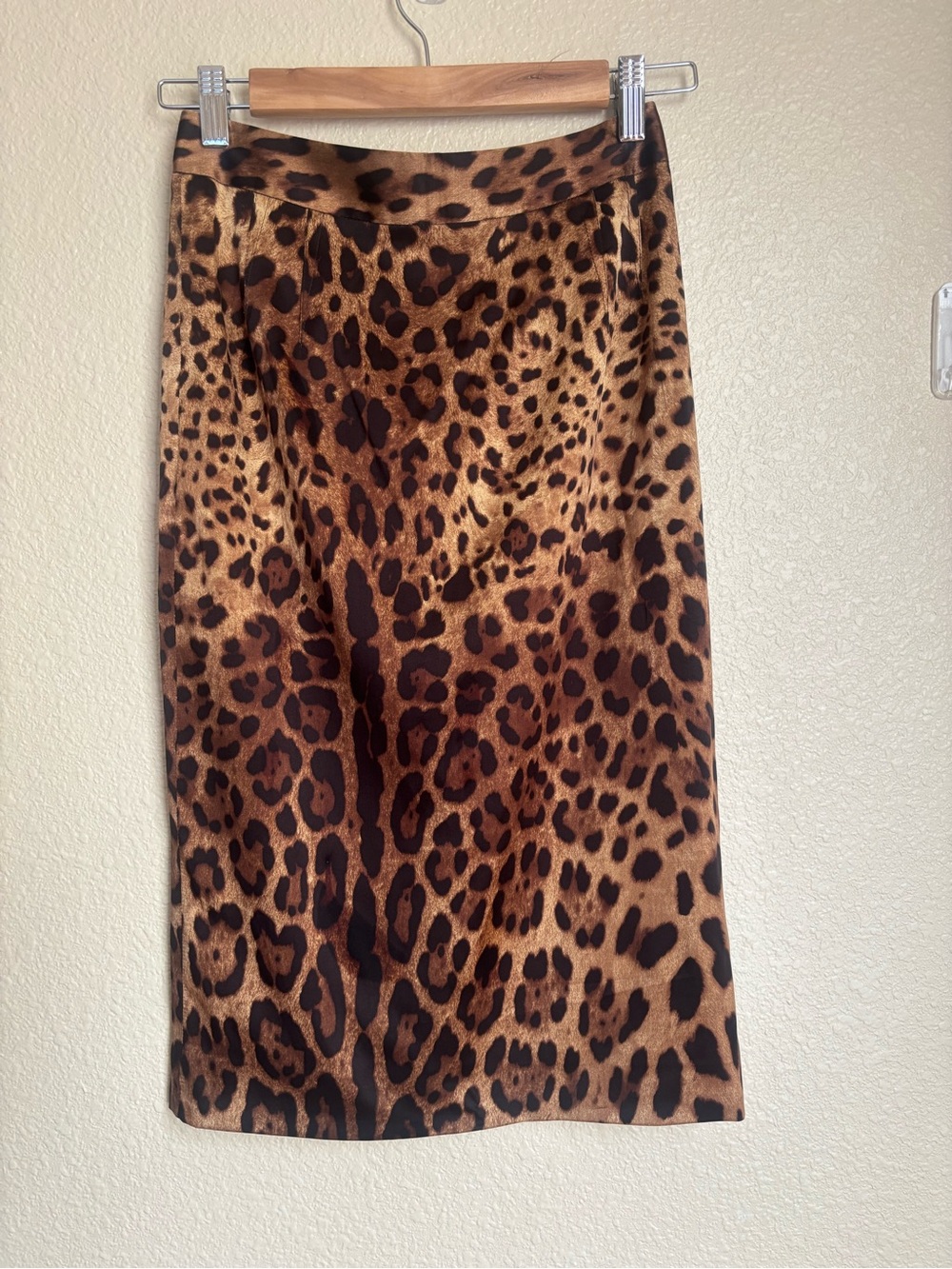 Dolce & Gabbana Leopard Print silk Pencil Skirt - Brown & Black